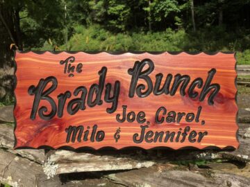 Hanging Family Name Wood Sign -Rustic Wooden Sign Designs