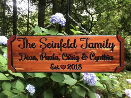 House Name Signs - Custom Carved Wooden Name Signs