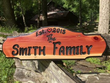Wooden Name Plaques for Outside - Custom, Personalized Name Signs by Wood Signs of Gatlinburg