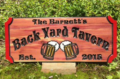 Pub Sign - Wooden Tavern Custom Sign