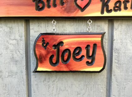 Small Wooden Name Sign - Custom Engraved