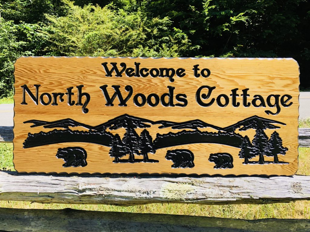 North Woods Cottage Wood Sign - Wood Signs of Gatlinburg 