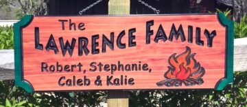 Personalized Campsite Sign - Camping Spot Family Name