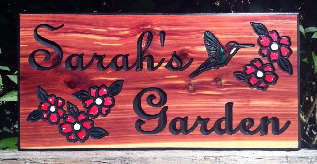 Beautiful Personalized Wood Sign with HandPainted Flowers
