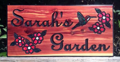 Personalized Wooden Garden Signs - Hand Crafted Sign
