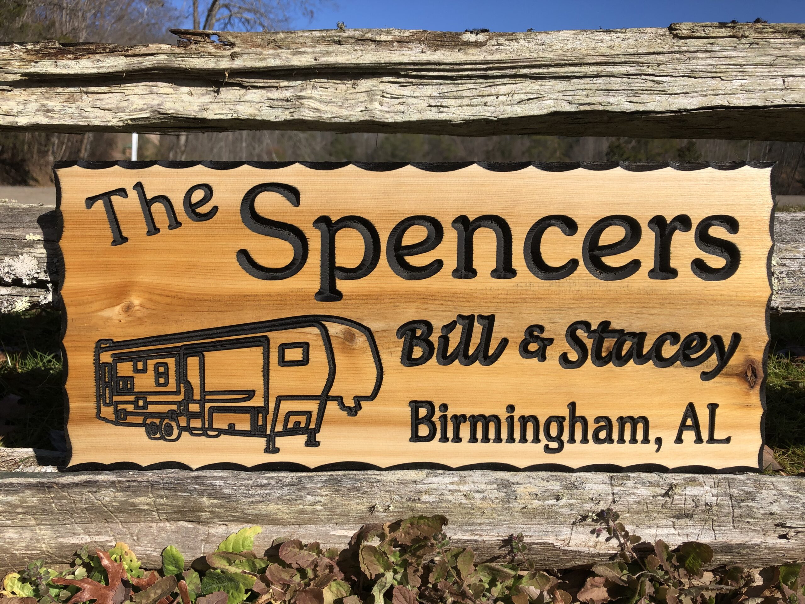 Personalized Camper/Campsite Wooden Sign 