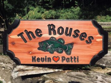 Custom Wood Sign - Personalized Carved Bass Sign