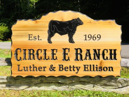 Routed and Carved Wooden Signs for Farm, Home, Yard and Barn
