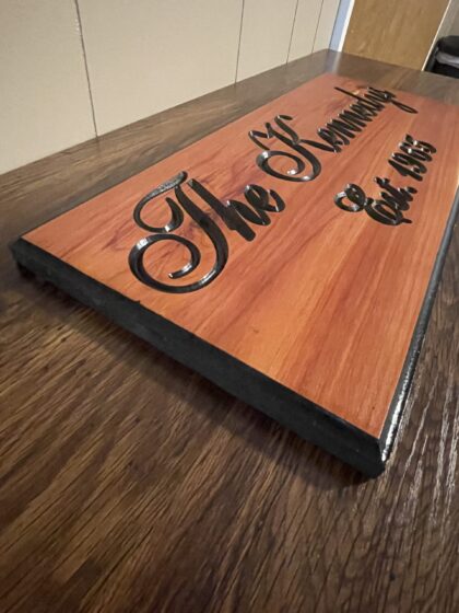 Simply Elegant Custom Engraved Wood Sign (Kennedy) - Image 4
