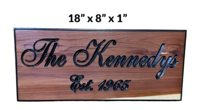 Simply Elegant Custom Engraved Wood Sign (Kennedy) - Image 3