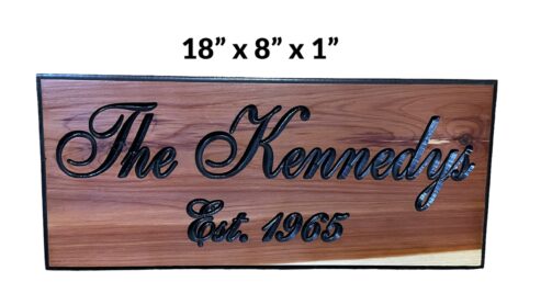 Simply Elegant Custom Engraved Wood Sign (Kennedy) - Image 3