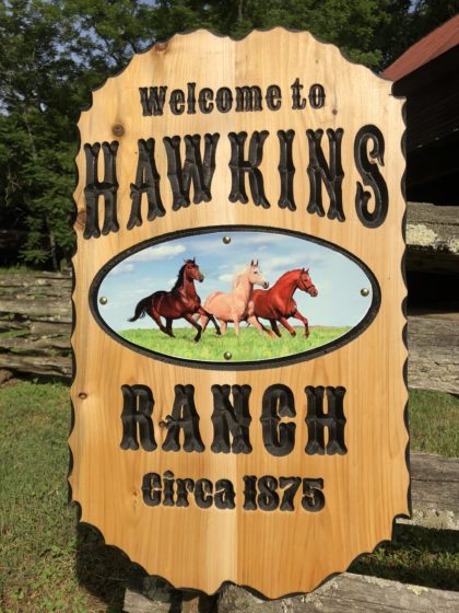 Outdoor Name Signs - Farm, Barn and Ranch Routed and Carved Name Signs