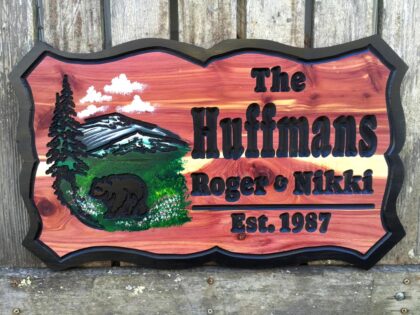 Huffmans Wood Sign