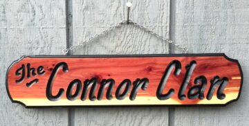 Connor Wood Sign