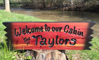 Cabin Wood Sign