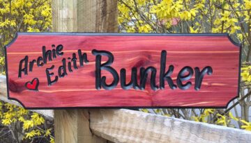 Bunker Wood Sign