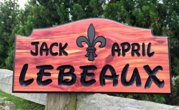 Fleur de lis Wood Sign