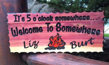 Welcome to 5 OClock Somewhere Sign - Outdoor Name Signs
