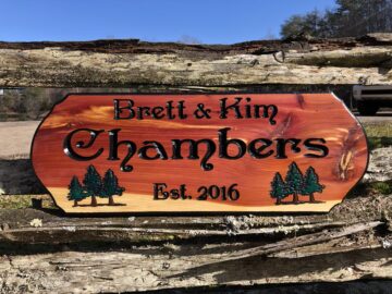 Solid Cedar Custom and Personalized Wooden Sign